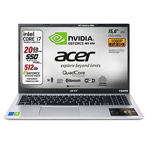 Acer Portátil, Intel i7 1167G7 4Core hasta 4,7 GHz