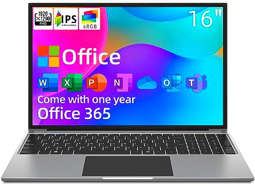 Jumper ordenador portátil de 16" FHD PC portátil, RAM 4GB ROM 128GB