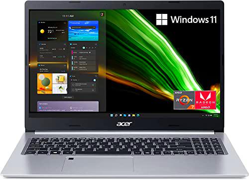 Acer Aspire 5 Slim 15.6" FHD IPS Premium Laptop | AMD Ryzen 7 3700U | 16GB RAM | 512GB SSD | Teclado retroiluminado | Lector de huellas dactilares | Windows 11 | con soporte para portátil