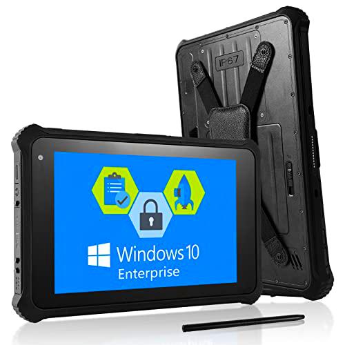 GHKJOK 10 Zoll Rugged Tablet mit abnehmbarem Ethernet-Akku Windows 10: 4G LTE/IP67 Waterproof/GPS/Dual Wi-Fi/ BT4.2/4GB RAM+64GB ROM for Sunlight Readable