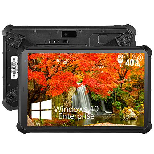 GHKJOK Tableta Robusta y Resistente Agua de 10 Pulgadas con Batería Extraíble Windows 10 Enterprise: 4G LTE/IP67/GPS/Doble Wi-Fi/10000mAh 3.8V /Puerto Ethernet /4GB+64GB