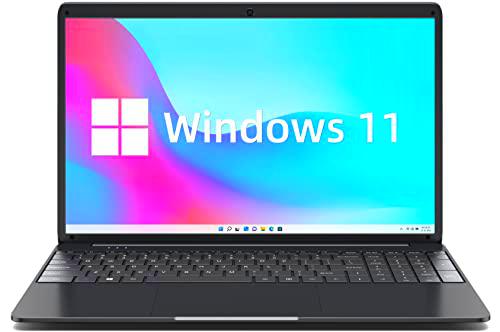 SGIN 15.6" Ordenador Portátil Windows 11 8GB RAM 256GB SSD Celeron Quad-Core hasta 2.8GHz