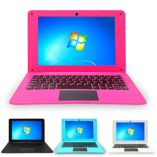 BlueBose 10.1 Pulgadas Windows 10 Laptop 2GB RAM + 32GB Atom Quad Core Ultra Thin Notebook Computadora Full HD 1.44Ghz USB 3.0 WiFi HDMI Bluetooth (Rosado)